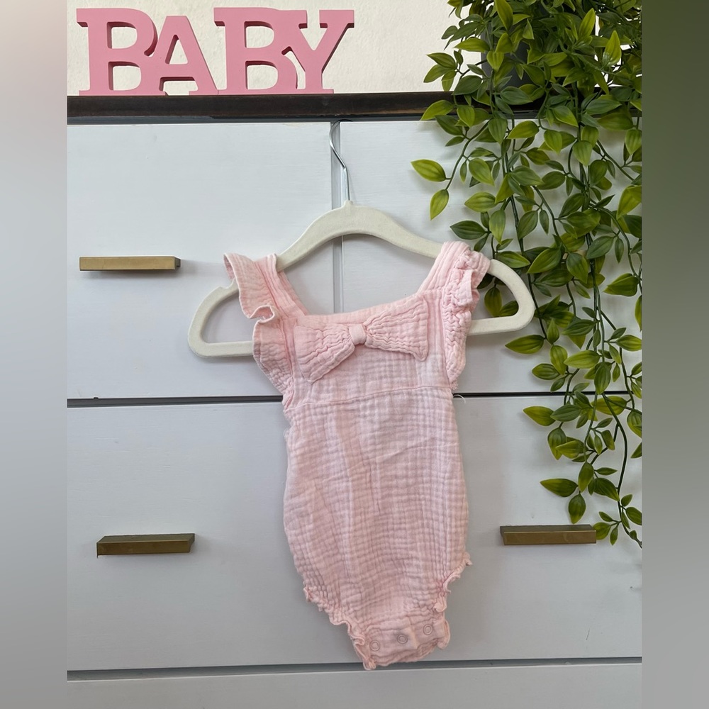 Emily and Oliver pink romper